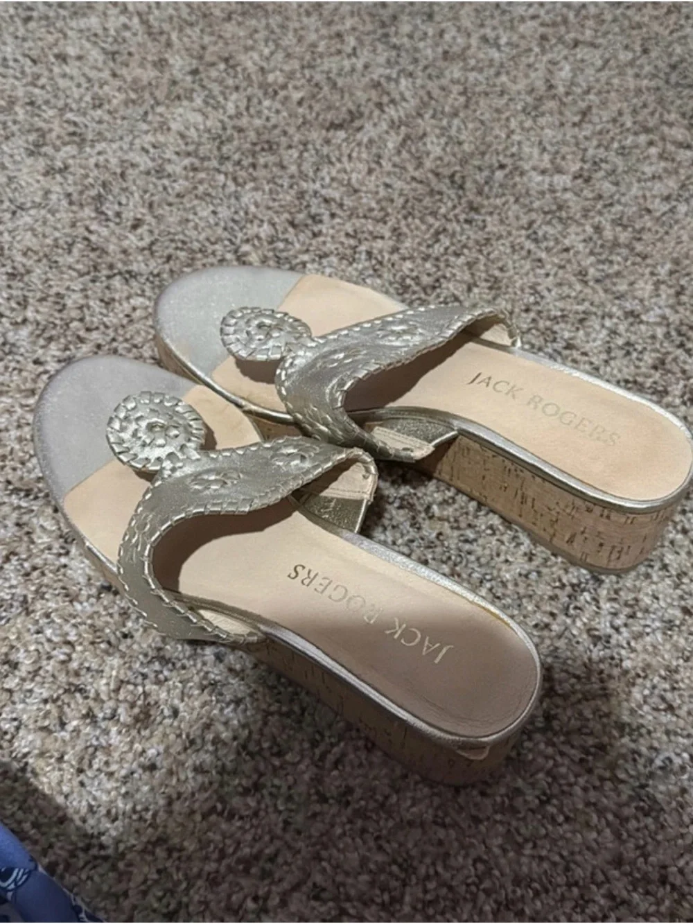Jack Rogers gold metallic